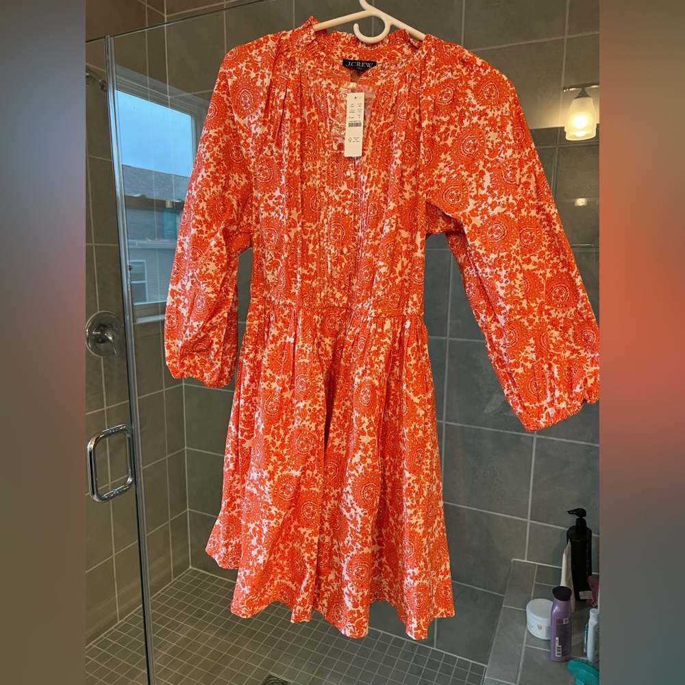 NWT J. Crew Ruffle Collar Mini Dress in Floral Bouquet